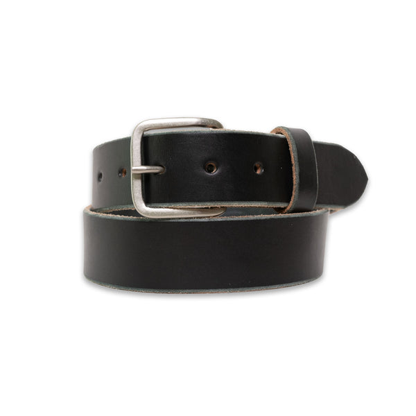 Proven Hands Classic Full Grain Leather Belt – Made in USA - Black - Nickel Buckle