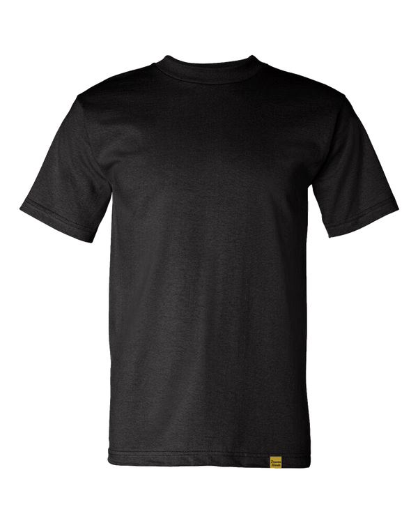 Proven Hands 100% Made in USA Cotton Tee Shirt Black. Plain Design. Everyday wear.