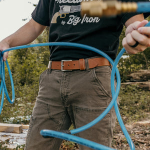 Proven Hands Full Grain Leather Work Belt in action.