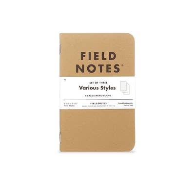 Field Notes - Original Kraft 3-Packs - Pocket Notebook