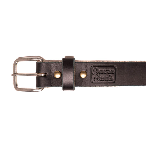 Proven Hands Classic Black Full Grain Leather Belt – Made in USA
