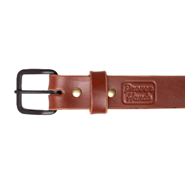 Proven Hands Classic Brown Full Grain Leather Belt – Made in USA