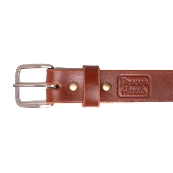 Proven Hands Classic Brown Full Grain Leather Belt – Made in USA