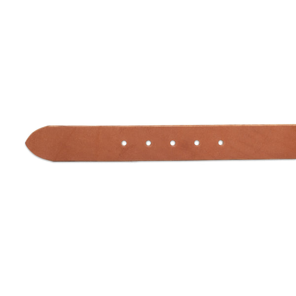 Proven Hands Settler Full Grain Leather Belt – Made in USA - Buck Brown - Solid Brass Round Buckle